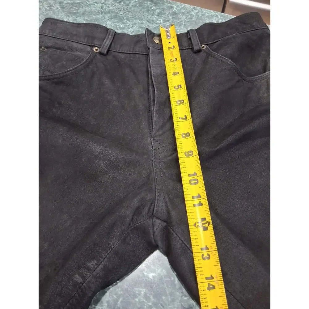 Gipsy Mens Genuine Leather Suede Nubuck Trousers Biker Motorcycle Pants 30 X 31 - Picture 8 of 13